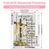GEEHEIY Religious Diamond Art Kits for Adults, 5D Christian Cross Diamond Painting Kits for Beginner, DIY Jesus Cross Gem Art Dots for Adults, Perfect for Home Wall Decor 12x16 Inch GEEHEIY