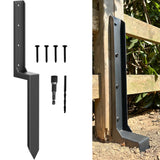 ARKSOLDIER Thickened Fence Post Repair Kit, Steel Fence Post Stakes, Anchor Ground Spike for Fix Broken 4x4/6x6 Wooden Fence Post Support (1 arksoldier