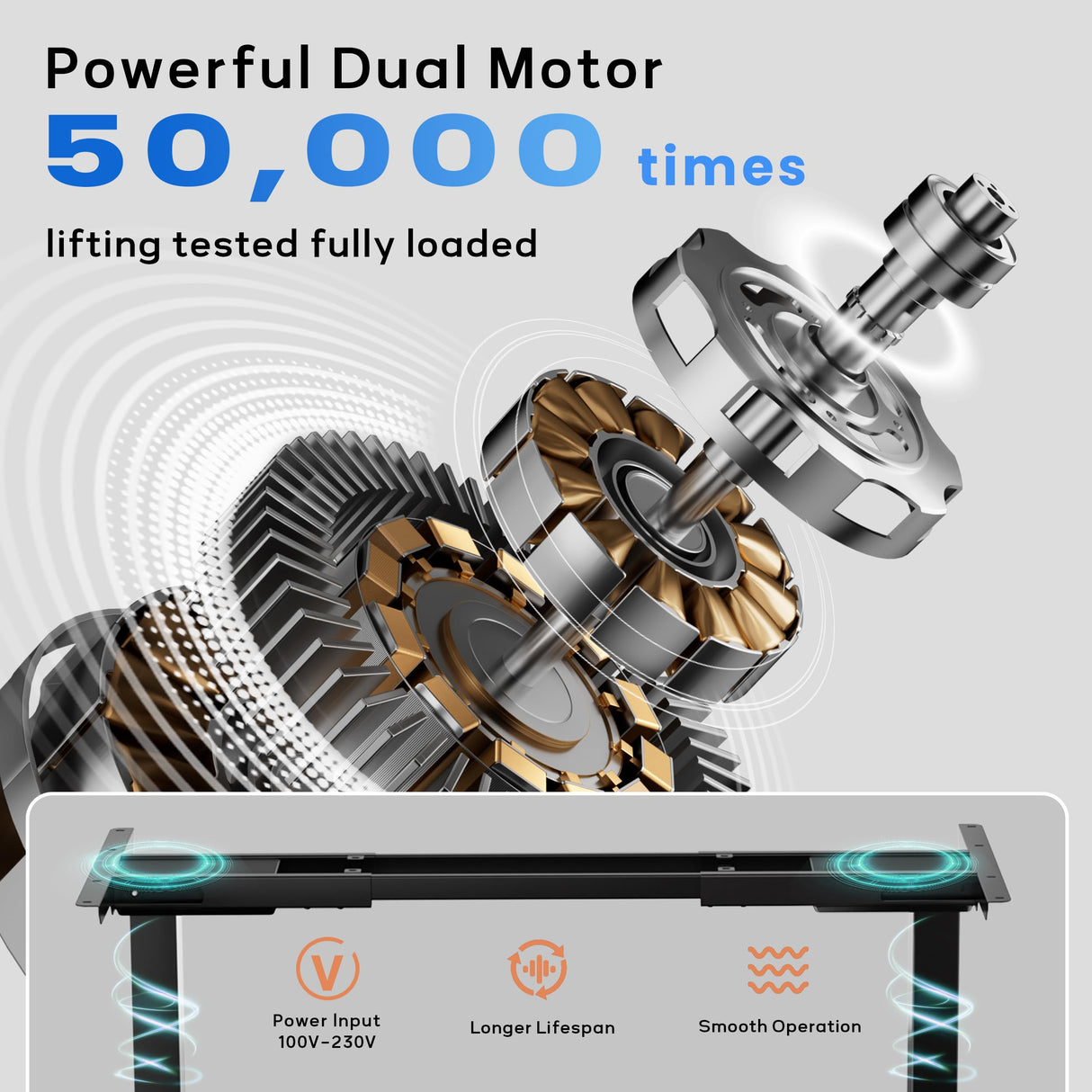 CROWNFURN Dual Motor Electric Standing Desk Frame, Height Adjustable Desk Legs with 330 lbs Capacity, for Max 90″ x 44″ Desktop, Ergonomic Sit Stand Up Desk Base Workstation for Home Office, Black Frame Only CROWNFURN