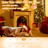 45" Birdcage-Style Electric Fireplace with Mantel, 46" Tall Fireplace TV Stand, Farmhouse Entertainment Center with Storage & Replaceable Insert Heater for Living Room, White+Walnut SOOWERY