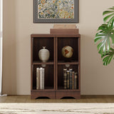 WAMPAT Modern Farmhouse TV Stand with Fireplace for TVs Up to 95 in, Wood Entertainment Center with 18" Fireplace, Sliding Barn Door and Storage Shelves for Living Room, Rustic Brown WAMPAT