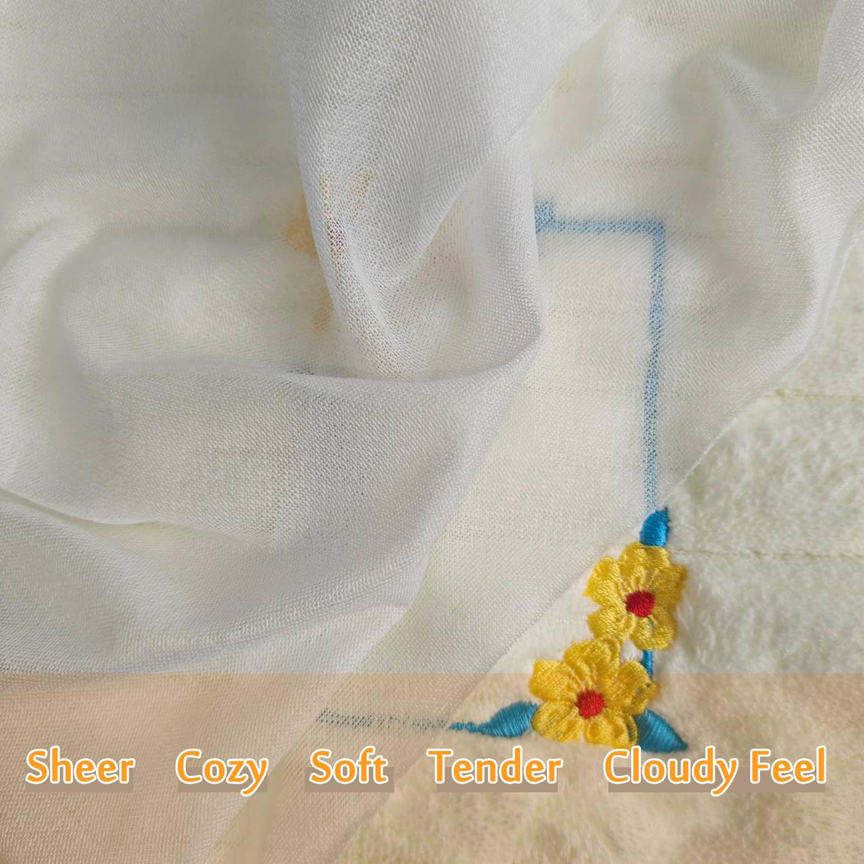 New brothread Soft & Cozy Embroidery Stitch Cover 12" x 10 Yd Fusible Light Weight Stabilizer Covering Scratchy Stitches - White New brothread