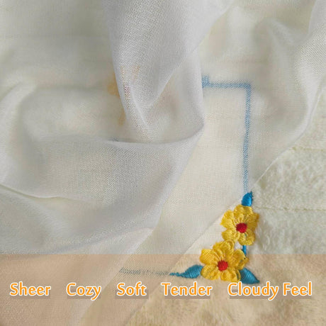 New brothread Soft & Cozy Embroidery Stitch Cover 12" x 10 Yd Fusible Light Weight Stabilizer Covering Scratchy Stitches - White New brothread