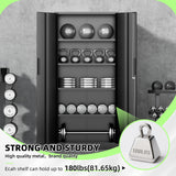 INTERGREAT Black Metal Storage Cabinet, 72" Locking Steel Cabinets with 2 Door and 4 Adjustable Shelves, Tall Metal Cabinet for Home Office, Garage, Warehouse INTERGREAT