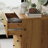 WAMPAT Dresser with 6 Drawers, Bedroom 70.8" Wide Wooden Chest of Drawers, Modern Dressers Closet Storage Organizer w/Solid Wood Legs for Living Room, Kids Room, Nursery, Oak Brown WAMPAT