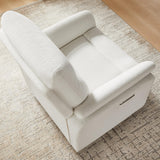 VANOMi Power Recliner Chair Swivel Glider, Electric Rocking Recliner Chairs with USB and Type-C Ports, Nursery Chair Recliner for Living Room, Bedroom, Apartment（White） VANOMi