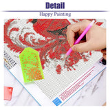 STGLCR Diamond Art Painting Kits for Adults, Cardinal Birds Diamond Art Kits for Beginners, DIY Winter Gem Art Craft Full Drill Diamond Painting Kits for Home Wall Decor 12x12inch Red Bird Flower STGLCR