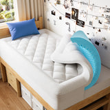 PERLECARE 4 Inch Dual Layer Twin Mattress Topper for Pressure Relief, 2.5 Inch Cooling Egg Crate Gel Memory Foam Plus 1.5 Inch Pillow Top Cover, Medium Firm with Deep Pocket PERLECARE