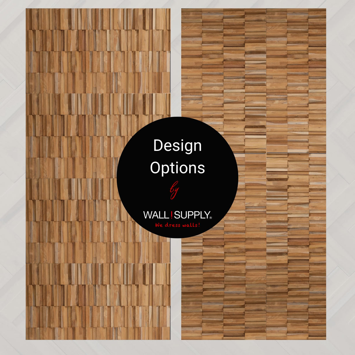 Wall!Supply 3D Wall Panels – Reclaimed Vertical Asian Teak Wood – Home Decor Wallpaper Alternative for Living Room, Bedroom & Office – Easy DIY Installation – 16 Pack, Covers 11.15 Sq Ft Wall!Supply