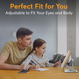 Book Stand for Reading - Adjustable Recipe Book Holder Stand with 360° Swivel Base, Aluminum & Wood Stand for Kitchen, Hands-Free, Foldable Cook Book Stand for Desk,Tablets, Laptop, Textbook LuxeLoom