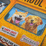Springbok Happy Bus 500 Piece Jigsaw Puzzle for Adults and Kids - Dog Lovers Will Enjoy This Illustration by Artist Carol Luz of Lots of Happy Dogs on The schoolbus. Springbok