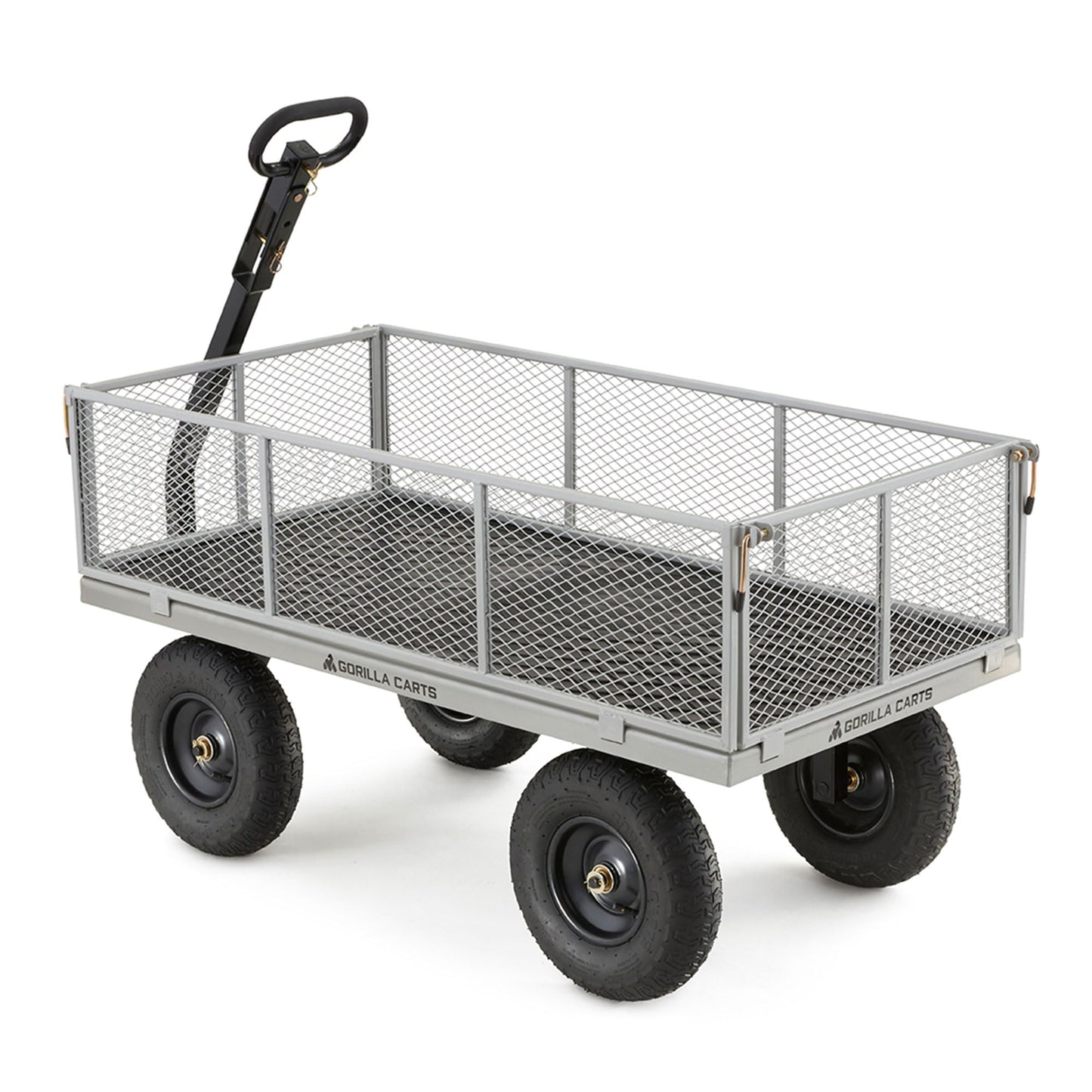 Gorilla Carts Steel Utility Cart, Tow Behind Yard and Garden Wagon, 1,000 Lb