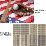 Baseball and Glove on American Flag 1000 Pieces Wooden Jigsaw Puzzles Personalized Photo Puzzle for Adults Friends Picture Puzzle Gifts for Wedding Birthday Valentine's Day Home Decor FANGKISSU