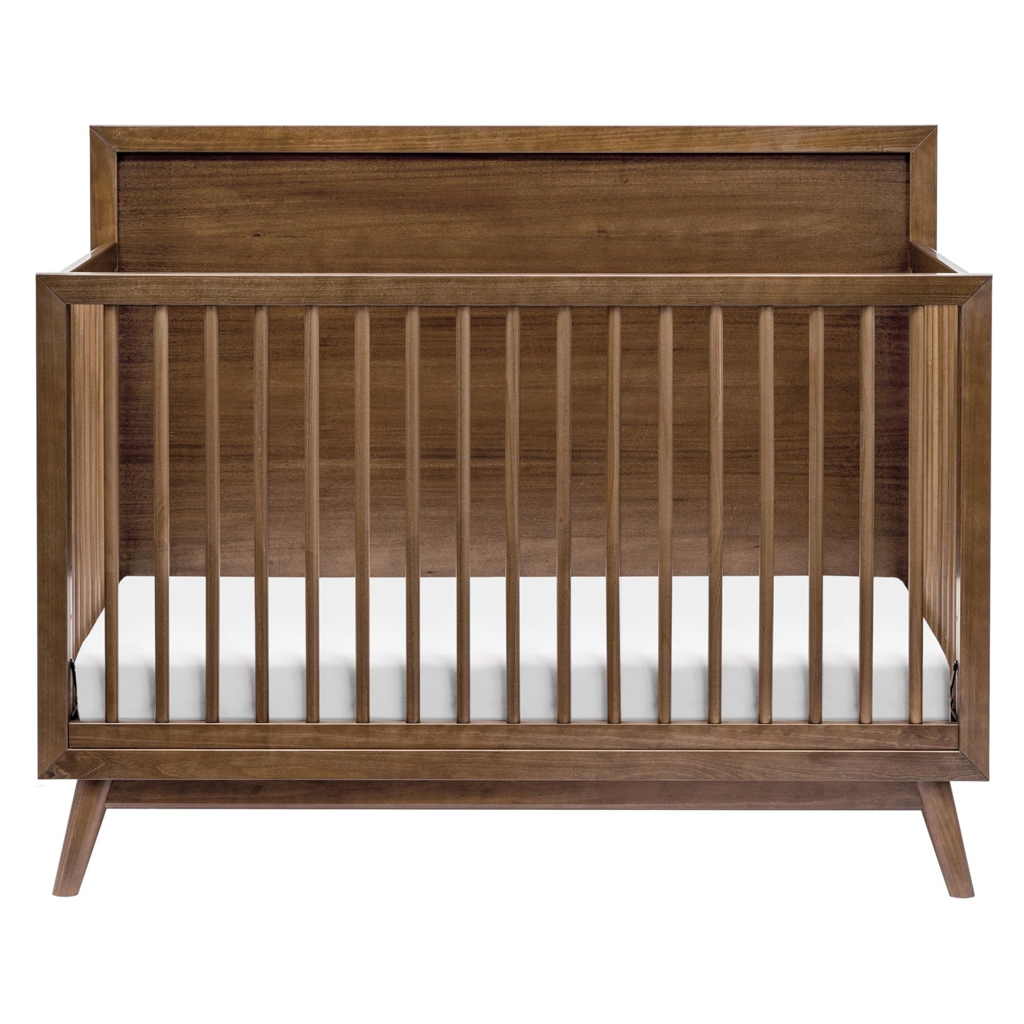 babyletto Palma 4-in-1 Convertible Crib with Toddler Bed Conversion Kit in Natural Walnut, Greenguard Gold Certified