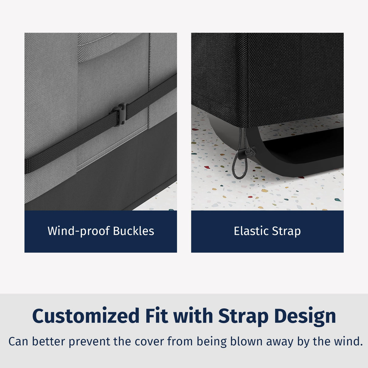 EAST OAK 4 Pieces Patio Furniture Set Cover, 600D Heavy-Duty Fabric, Waterproof, Dustproof and All-Weather Resistant, Outdoor Loveseat Cover, 2 Single Sofa Cover, Coffee Table Cover Included, Grey EAST OAK