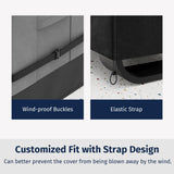 EAST OAK 4 Pieces Patio Furniture Set Cover, 600D Heavy-Duty Fabric, Waterproof, Dustproof and All-Weather Resistant, Outdoor Loveseat Cover, 2 Single Sofa Cover, Coffee Table Cover Included, Grey EAST OAK