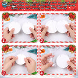 Billbotk 25 Pieces Sublimation Ornament Blanks, 3.15" Round Blank Sublimation Ornaments Sublimation Christmas Ornament Blanks for Christmas Tree Décor, DIY Handmade Crafts(3.15 inches) Billbotk