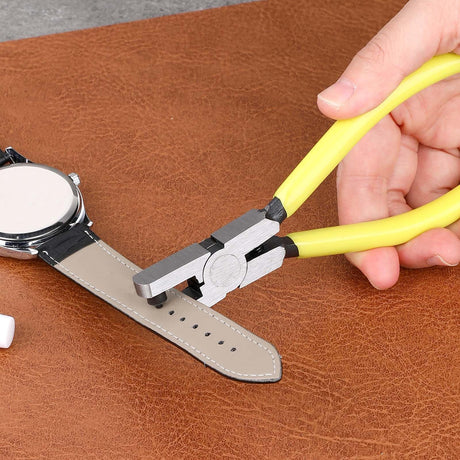 Watch Band Leather Hole Punch Plier Universal 2.0mm Shoe Strap Hole Puncher Wrist Belt Punch Hole Tool Puncher Pliers Repair Tools Suitable for Belts, Shoes, Fabric, DIY Crafts Projects, Dog Collars salbsever