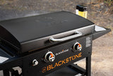 Blackstone 1883 Original 28” Griddle with Integrated Protective Hood and Counter Height Side Shelves, Powder Coated Steel, Black BLACKSTONE