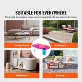 VEVOR Acrylic Coffee Table, Iridescent Acrylic End Table, Colorful Acrylic Side Table 37.4 in (L) x 19.7 in (W) x 13.8IN (H) for Coffee, Drink, Food, Snack Used in Living Room, Courtyard, Terrace VEVOR