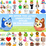 Acehochen Crochet Kit for Beginners, Beginner Crochet Kit for Adults with Step-by-Step Video Tutorials, Crochet Animal Kits Kids Knitting Supplies (2 Pack) Acehochen