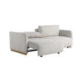 Serta Vail 86" Convertible Sleeper Sofa, Queen Size, Wall-Hugging Dreamglide Mechanism, Dreamcoil Comfort, Boucle Fabric, Ivory Serta