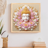 Tontut Diamond Art Painting Kit, Lotus Buddha 5D DIY Special Shape Mosaic Crafts for Beginners and Adults, can be Gifted to Family and Friends, Great for Decorating Home and Office Walls Tontut