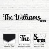 Family Name Metal Sign, Custom Name Sign, Custom Last Name Plaque, Last Name Sign, Established Last Name Sign, Metal Monogram, Family Gift, Contemporary Wall Sign, Established Signs, Family Gift Bosfori