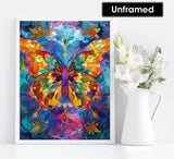 Diymood Paint by Numbers for Adults Butterfly, DIY Oil Painting Colour Acrylic Paint by Number Kits for Kids Adults Beginner for Home Wall Decor 16x20 inch Diymood