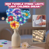 Flower Bouquet Art Craft Kit, Poke DIY Creative Activity Kit with with 6 Flowers & 6 Light Strings, Mess-Free Fun for Girls & Boys, Fun & Educational Kids Craft Gift for Girls Boys Ages 4, 5, 6, 7, 8+ Fortand