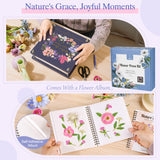 Joy&Grace Flower Press Kit for Adults & Kids, with Designed Cover and DIY Album, 10.9" x 10.9" 10 Layers Flower Preservation Kit, Plant Press and Large Plant Drying Toolkit (Color Box, Purple Navy) Joy&Grace