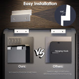 Yamazakura Large Bathroom Mirror for Wall, 72x40 Inch Matte Black Framed Bathroom Vanity Mirror for Farmhouse Living Room Bedroom, Anti-Rust, Tempered Glass, Rounded Corner, Horizontal/Vertical Yamazakura