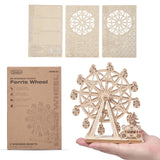Prextex Ferris Wheel 3D Puzzle Wooden - 115 Precision Pieces Sturdy Wood - No Glue Needed for Assembly - Fun & Educational for Ages 8+ - Ideal for Hobbyists, Collectors, Decor, & Gifts PREXTEX