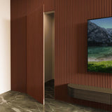 Art3d Slat Wood Wall Paneling for Interior and Ceiling Decoration - Pack of 4pcs + 1pc End-Trim, Size 108 x 5.7in.- Walnut Art3d