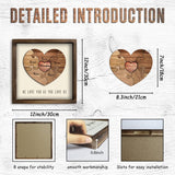 Kas Home Personalized Wooden Heart Name Puzzle Sign, Custom Family Name Puzzle with 1-8 Names Engraved Text Gift Desktop Ornament for Father's Day Kas Home