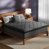 ZLNDR Aura Queen Mattress - 12 Inch Hybrid Mattresses Queen Size in a Box - Medium Firm Colchones Queen Cooling Gel Memory Foam & Pocket Coils for Pressure Relief - Motion Isolation - Black ZLNDR