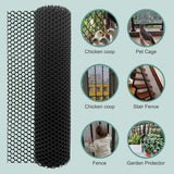 Chicken Plastic Wire Fencing Mesh - Heavy-Duty Plastic Chicken Black Wire Fence Mesh for Gardening, Barrier Netting, Poultry Dogs Rabbit Fencing (Black, 15.7IN x 33FT) SKWIRRLE