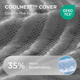 Sweetnight CoolNest 16 inch King Mattress, Cooling Gel King Size Memory Foam Mattress for Cool Night Sleep, 5-Zone Ergo Support for Pressure Relief, Medium Firm, CertiPUR-US Certified Sweetnight