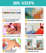 Diamond Painting Kits for Adults&Beginners DIY 5D Diamond Art Paint with Round Diamonds Full Drill Cow Gem Art Painting Kit for Home Wall Decor Gifts(12x16inch/30×40cm) TINY FUN