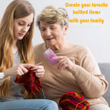 2 Pieces Knitting Counters, Knitting Needle Marking Tool, Plastic Knitting Stitch Counter, Crochet Yarn Row Counter Pink JSHYGOUP