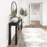 Plank+Beam Modern Solid Wood Console Table, 56 Inch, Sofa Table, Narrow Entryway Table for Hallway, Behind The Couch, Living Room, Foyer, Easy Assembly, Black Plank+Beam