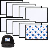 10 Sheets Blank White Sublimation Patches Heat Transfer Patches for Sticking on Hat DIY Patch, 4 x 2.6 Inches of Each, Wired Edge Waydress