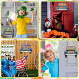 Menkxi 13 Pcs Seasonal Interchangeable Diamond Art Fall Thanksgiving Diamond Art Christmas Painting Kits Hanging Sign Seasonal Interchangeable Truck DIY Craft Decoration for Front Door(Blue) Menkxi