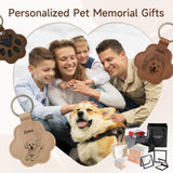 CDBUY Personalized Pet Memorial Gifts for Dogs - Custom Name Paw-Shaped Leather Keychain to Hold Fur or Hair, Refillable Keepsake Charm for Bag, Purse or Keys (Style-B) CDBUY