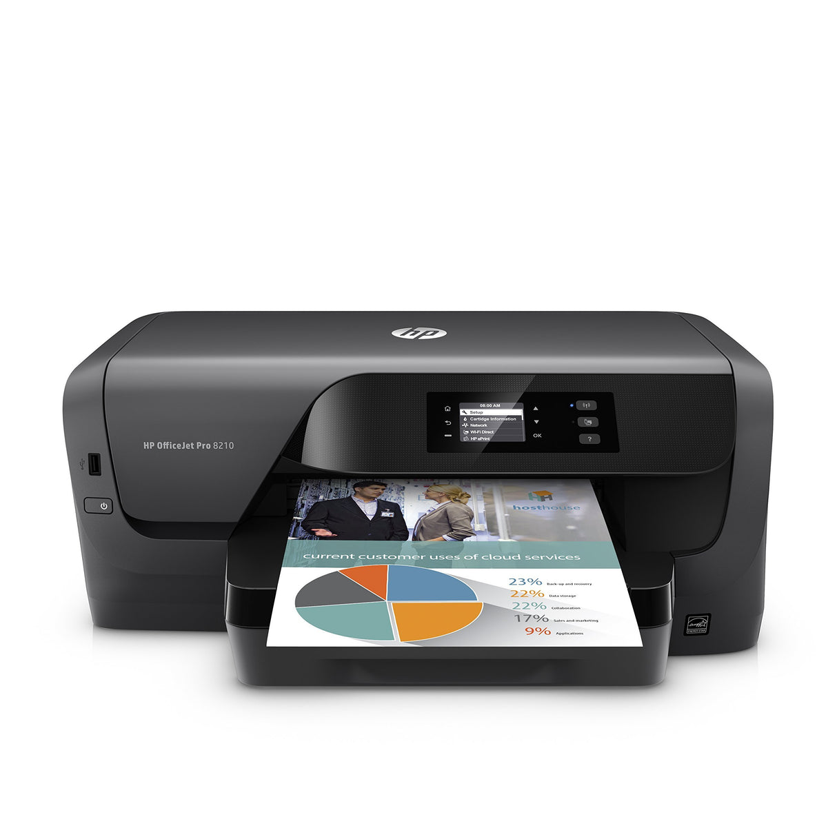 HP OfficeJet Pro 8210 Wireless Color Printer, HP Instant Ink & Amazon Dash Replenishment ready (D9L64A) (Renewed) hp