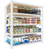 PrimeZone 36" W x 16" D x 72" H Closet Storage Shelves - 5 Tier White Metal Connector Shelving, Adjustable Heavy Duty Garage Shelves, Utility Rack Organizer Shelf for Kitchen Pantry Closet Garage PrimeZone
