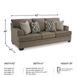 Signature Design by Ashley Stonemeade Contemporary Sofa Sleeper with Folding Gel Memory Foam Mattress, Reversible Cushions and 4 Accent Pillows, Queen, Dark Brown Signature Design by Ashley