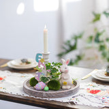 Hanobe Round Wood Candle Tray: Rustic Wooden Candle Holder Whitewash Pillar Stand Farmhouse Tea Light Plate Base for Living Room Coffee Table Centerpiece for Kitchen Counter Bathroom Home Decor,11.8" Hanobe