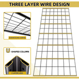 Heavy Duty Garage Shelving Unit with Wire Grid Shelves, 76.6" H x 60" W x 24" D, 5-Tier Adjustable Metal Shelving, Industrial Garage Storage Shelf for Heavy Duty Shelving, Storage Room, Basement-2Pack WOZBUD