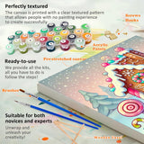 Christmas Paint by Numbers Kit for Kids with Frame - Candy House Paint by Number for Kids, Christmas Kid Painting by Number Kits Age 5-8 for Home Wall Decor 8X8inch (with Wooden Easel) ajepon